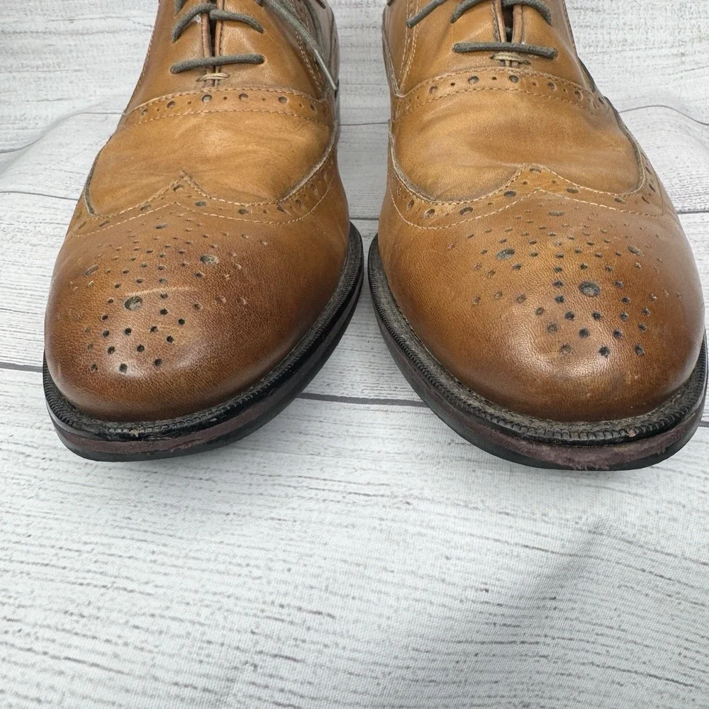 Johnston & Murphy Tyndall Flex System Wing‎ Tip Oxford Brown Mens 10.5M 20-3152